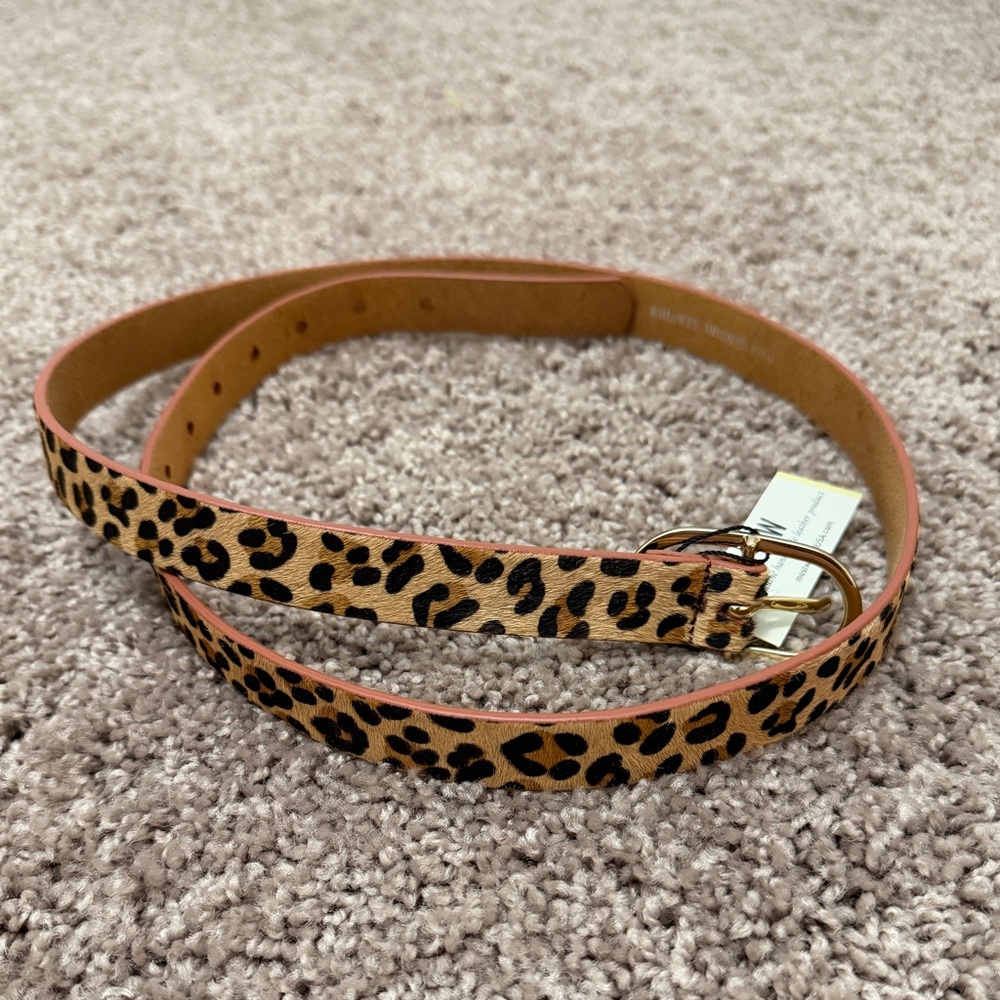 Skinny Cheetah Print Belt - Picture 3 of 8